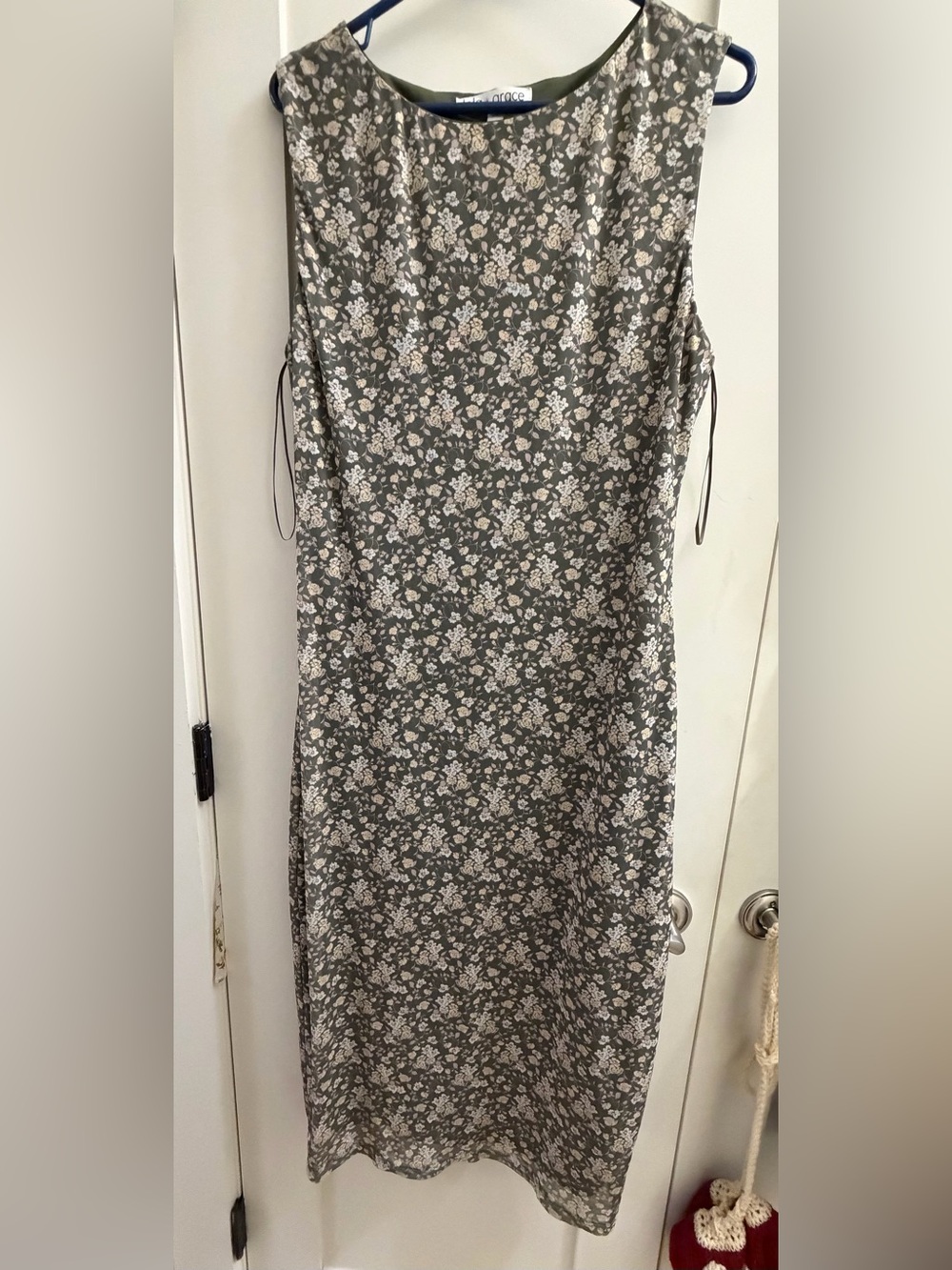 EverGrace Olive Green Floral Maxi Dress